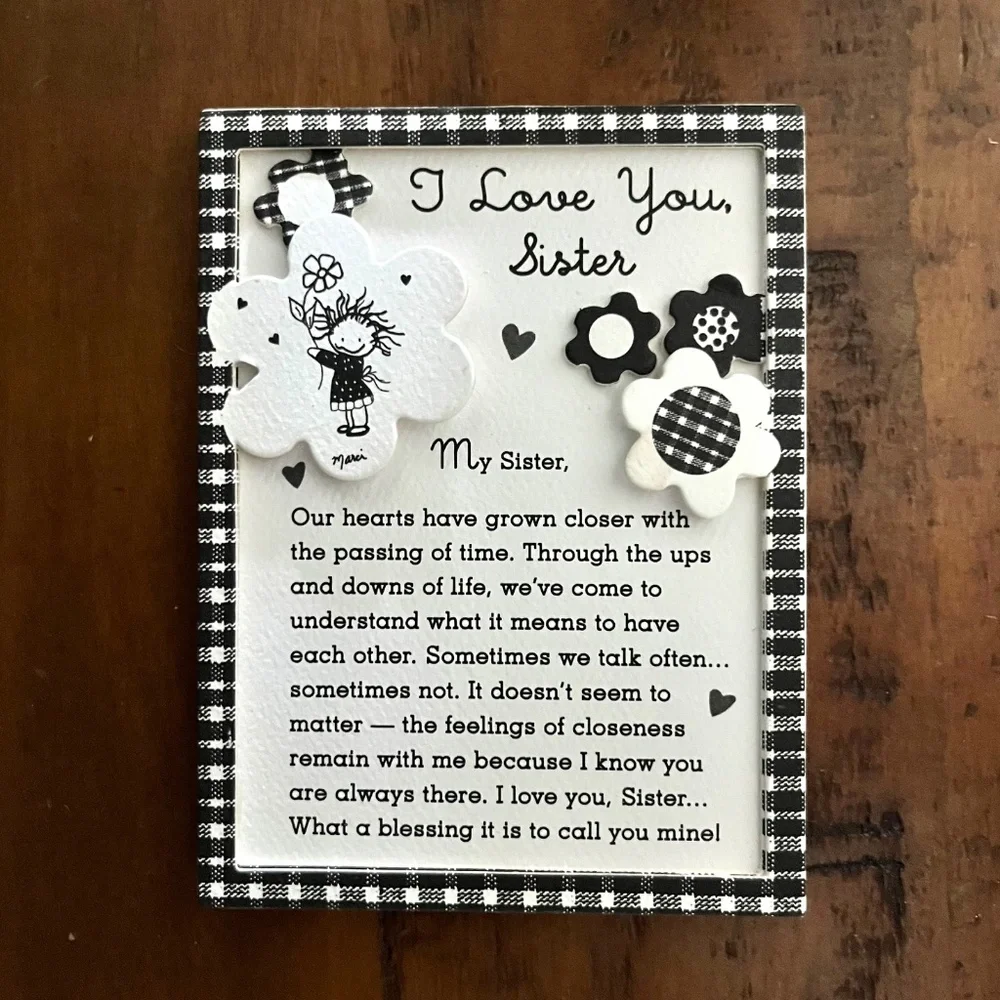 I Love You Sister Inspirational Sign Picture Frame Magnet